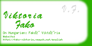 viktoria fako business card